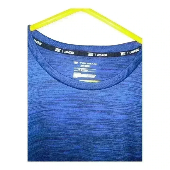 Tek Gear Mens Blue Dry Tek Tee, Medium - Picture 2 of 5